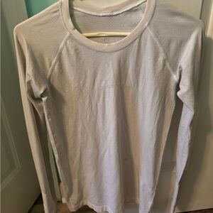 lululemon athletica Light Gray Long-Sleeve Muscle Tee